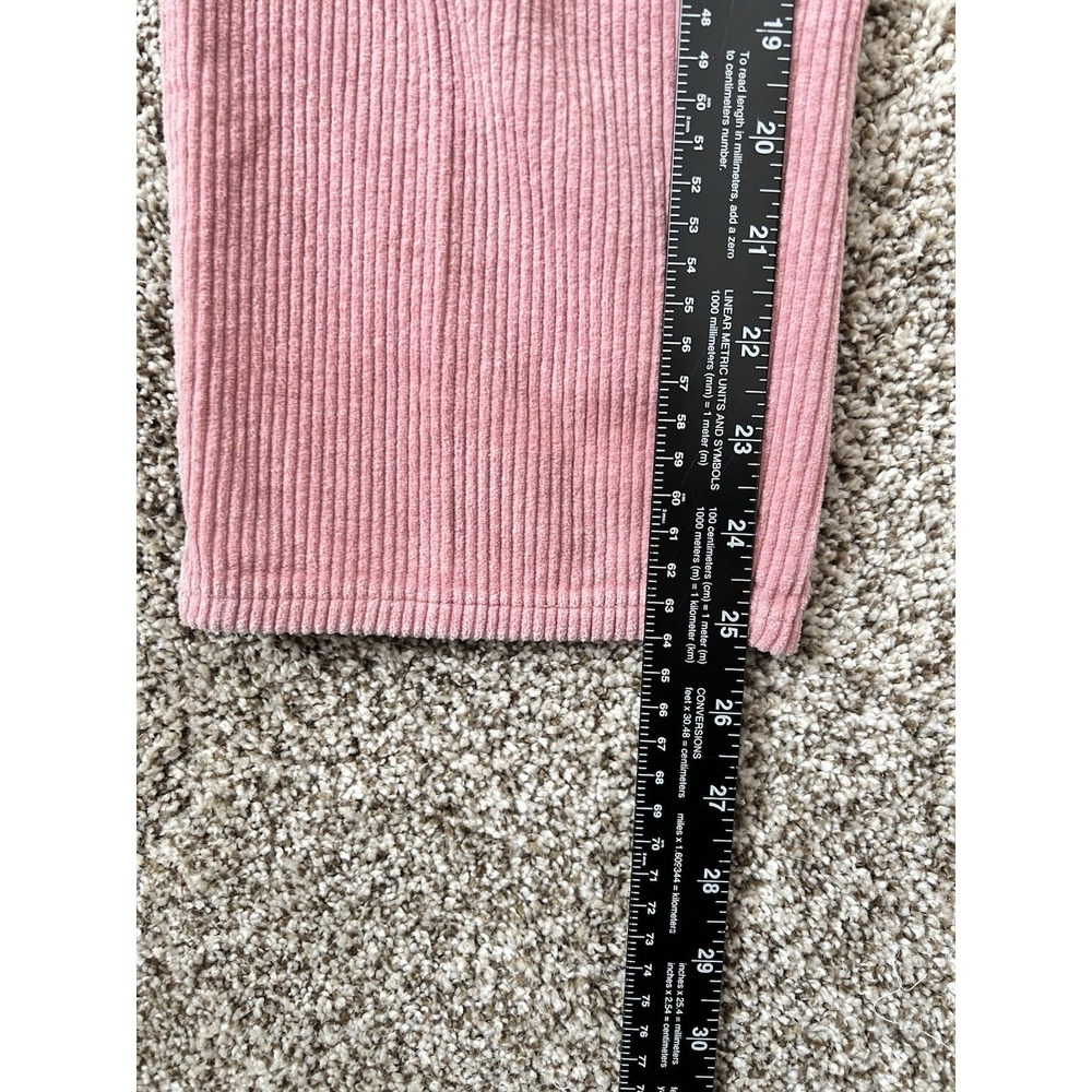 Pacsun Mom Jean High Rise Straight Leg Pink Corduroy Size 29 - Picture 2 of 9